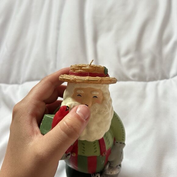 The White Barn Candle Co. Christmas Santa Candle 7" Holiday Cardinal Vintage 90s - Picture 5 of 10